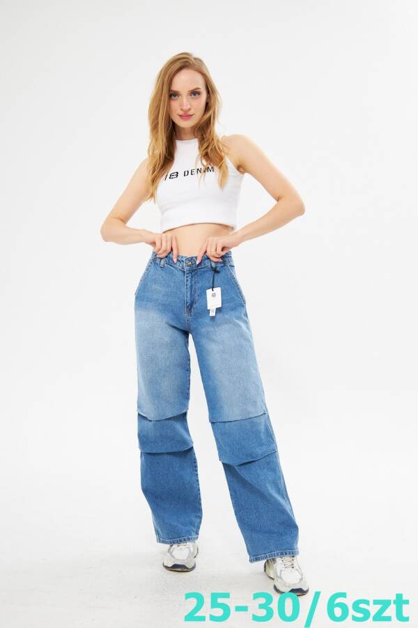 Spodnie damskie jeansy Roz 25-30, 1 Kolor Paczka 6 szt